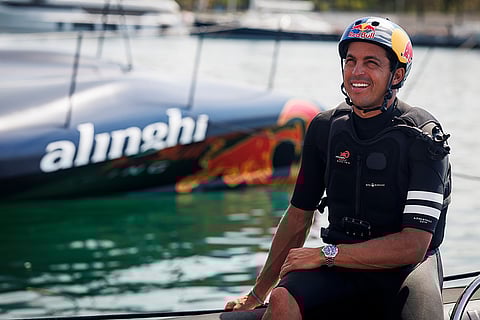 Alinghi Red Bull Racing base: Kai Lenny of the United States seen prior sailing